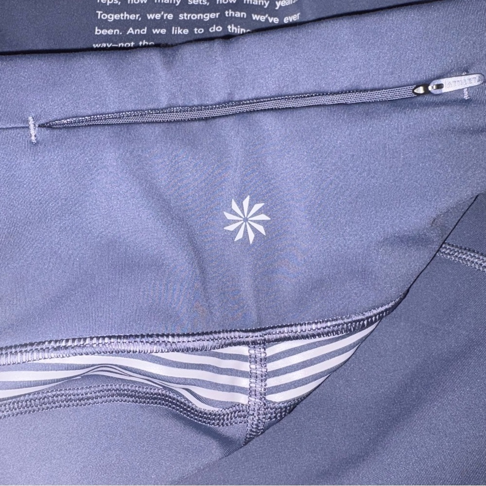 ATHLETA leggings Allyson Felix Legend 7/8 Tight Leggings size L Violet - Picture 15 of 16